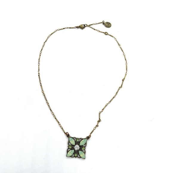 Anne Koplik Designs Crystal Pendant on Gold Tone Chain - Picture 2 of 5